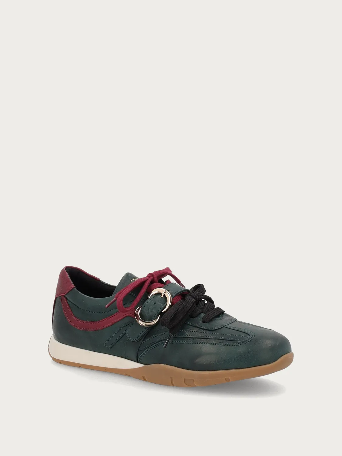 Frau Cross Hybrid dames sneakers groen leer slim