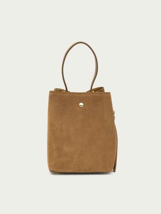 Frau bucket bag beige suède small