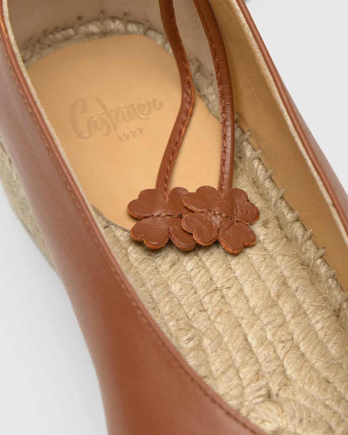 Castaner Gea GEA/2/250 ballerina espadrilles cognac leer