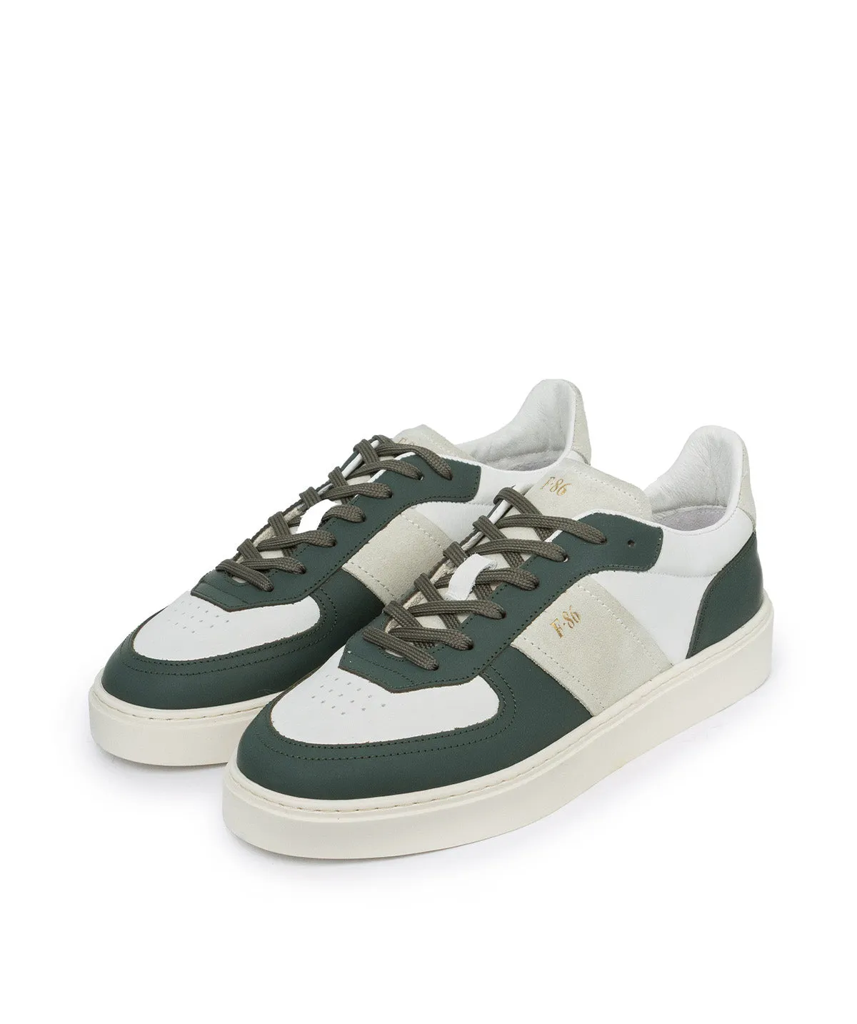 Finsbury Alexis sneakers groen wit rubberen zool