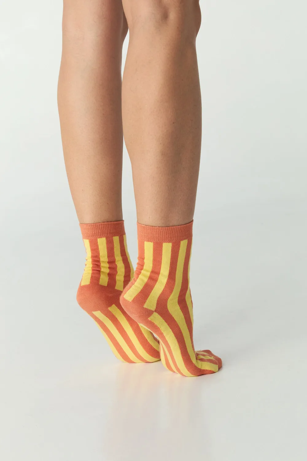 Jutelaune Orangine Stripe sokken one size oranje
