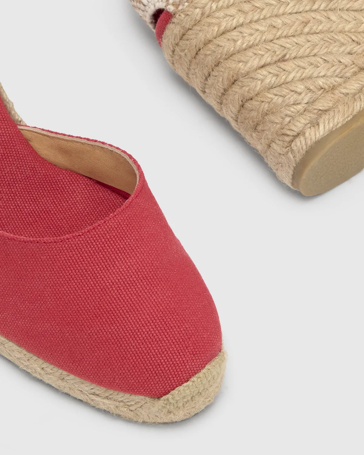 Castaner Carina/8/002 espadrilles karmijnrood jute 9 cm