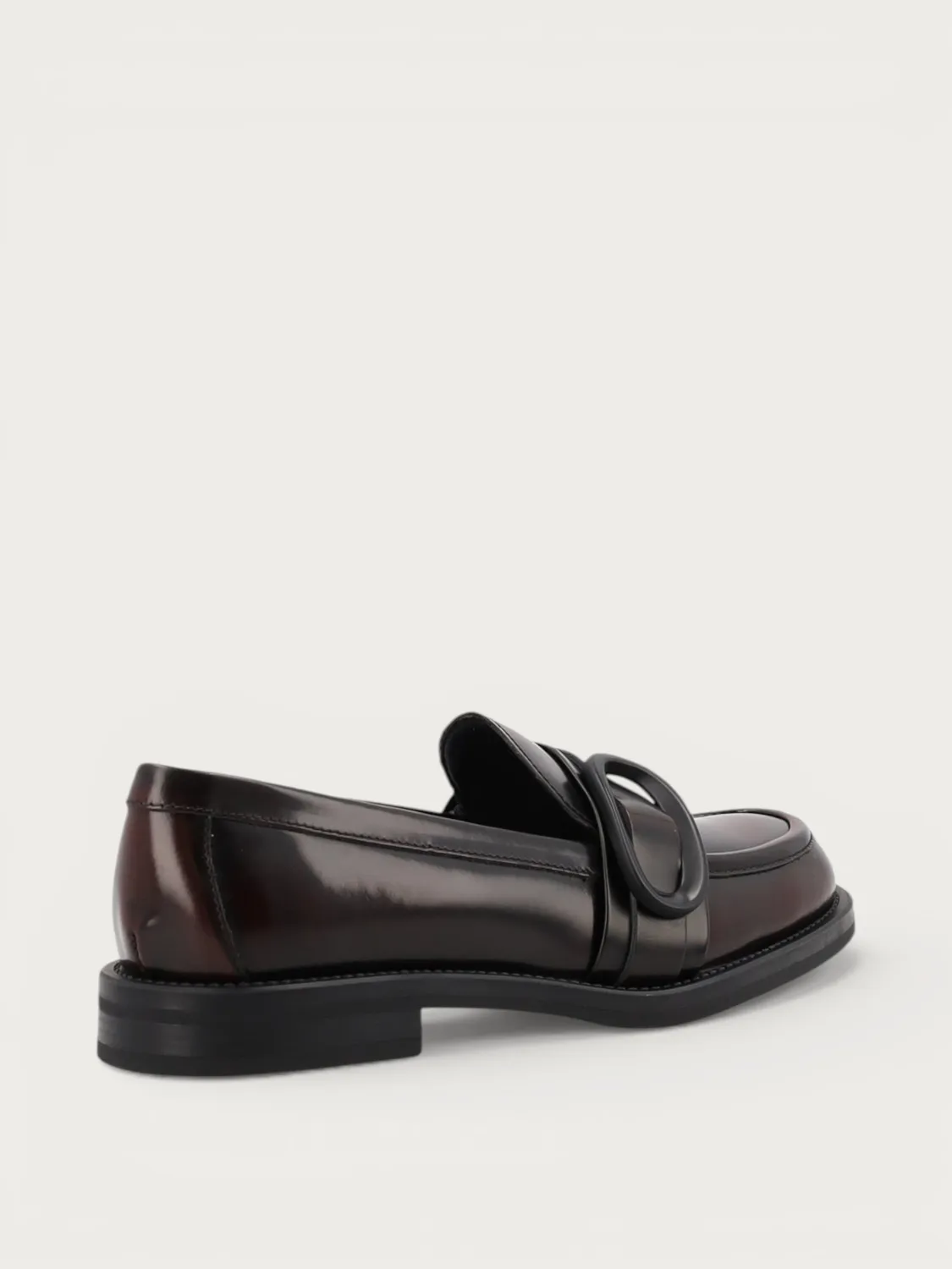 Frau Verona loafers bordeaux leer gesp dames