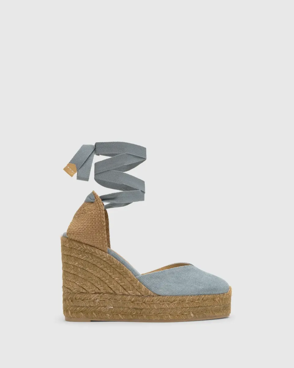 Castaner Chiara T 8ED/002 espadrille acqua 11 cm wig