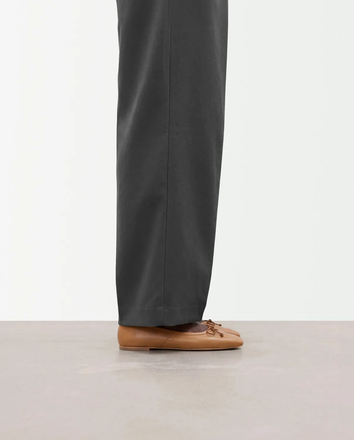 Flattered Kim ballerina cognac leer vierkant