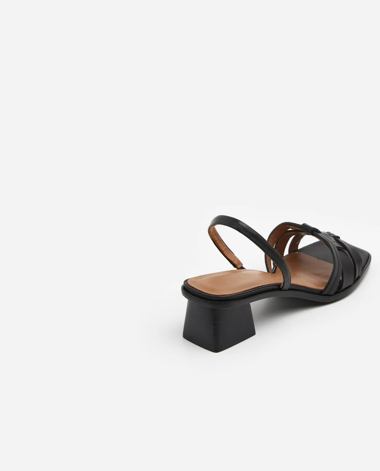 Flattered Freja sandalen zwart leer middenhak
