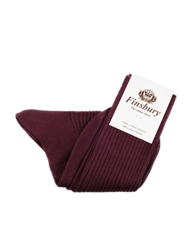 Finsbury sokken bordeaux katoen 7 paar 42/43