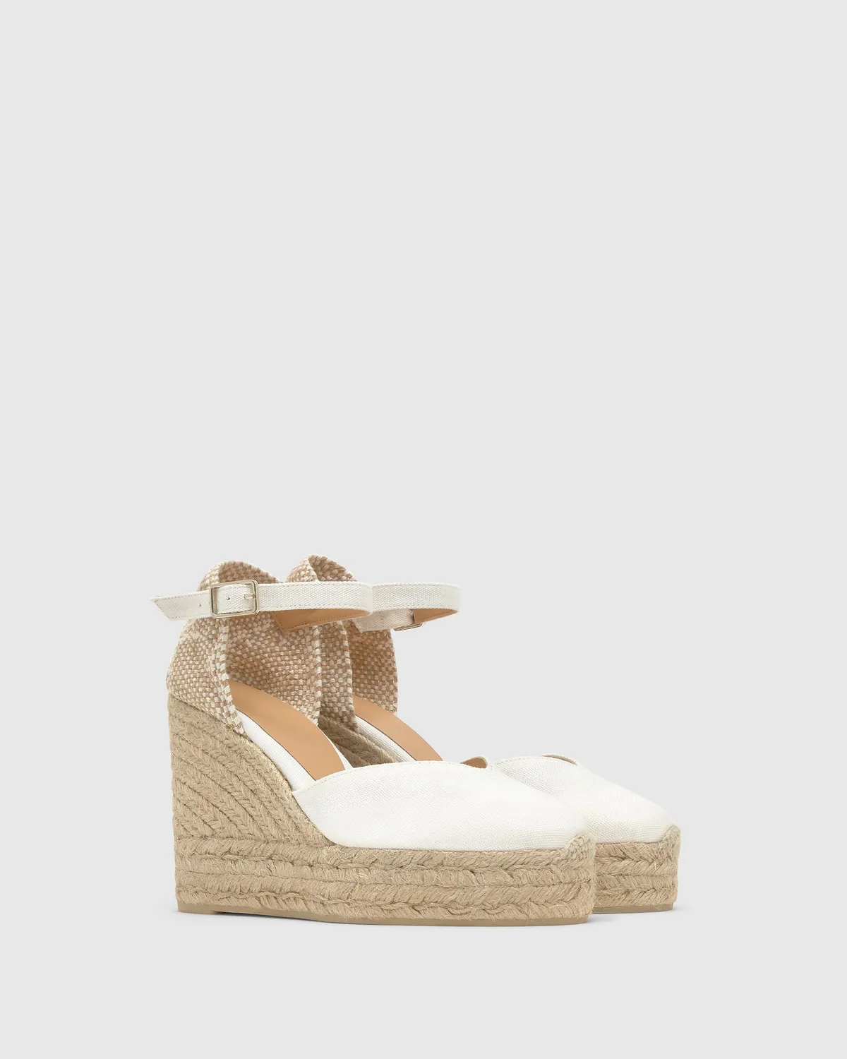 Castaner Chiarita/8ED/001 espadrilles wit vetersluiting