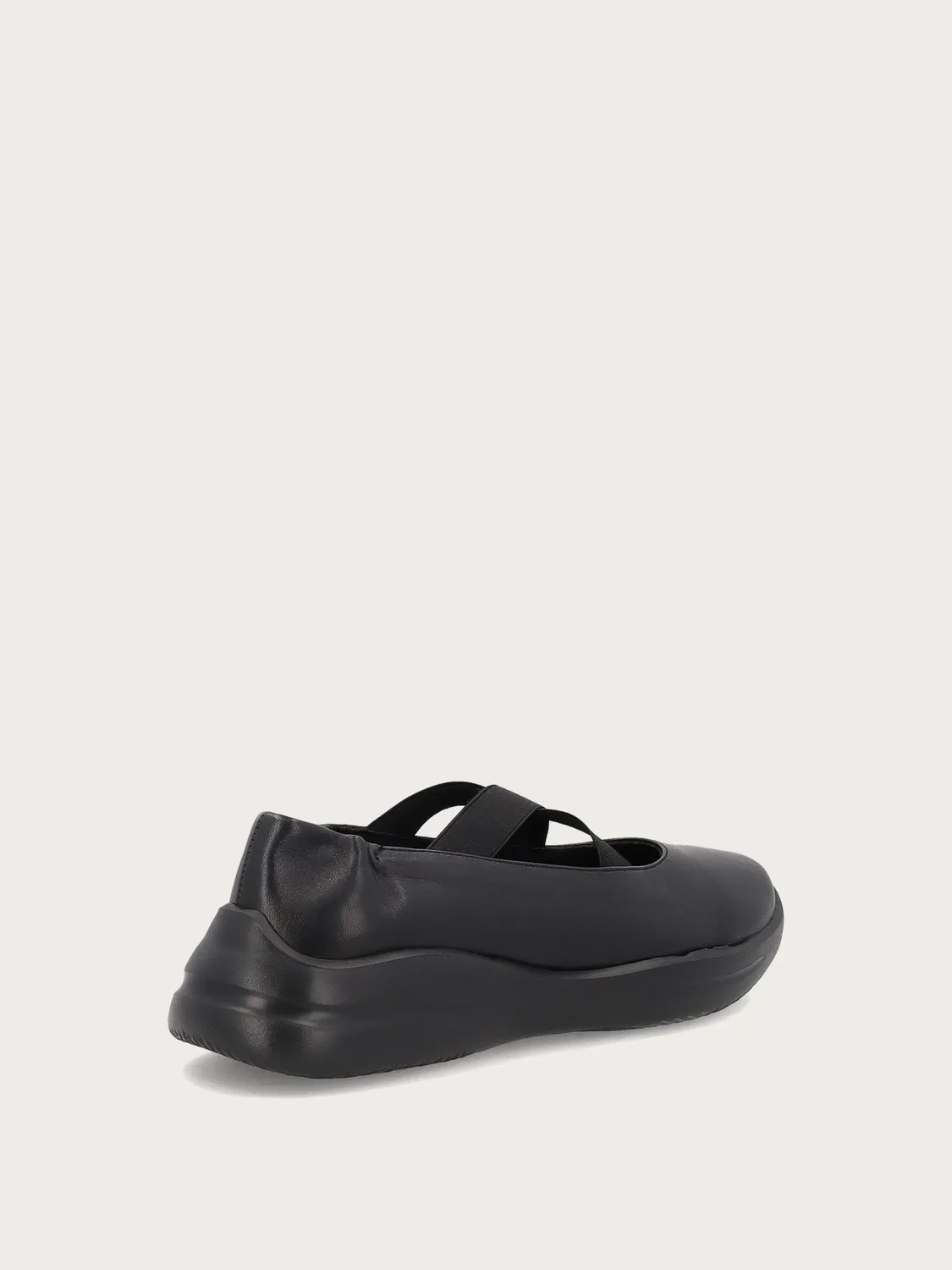 Frau Comfort zwarte leren ballerina sneakers dames elastiek