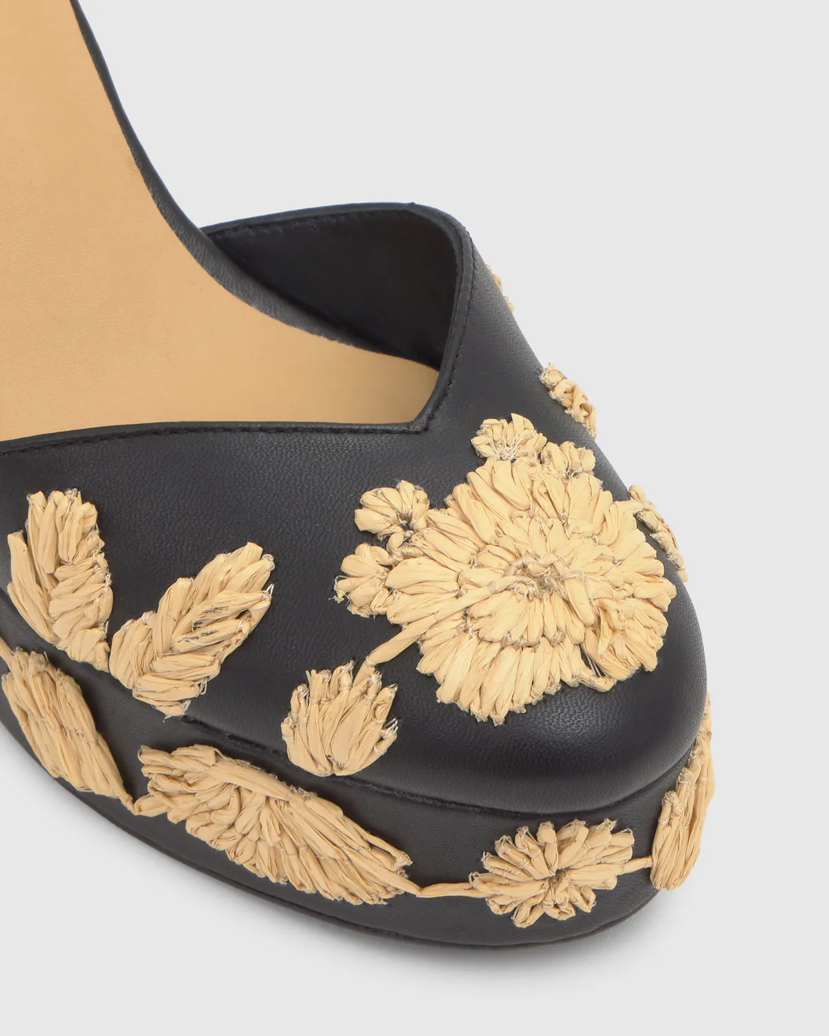 Castaner Carmela 280 espadrilles zwart leer 11 cm