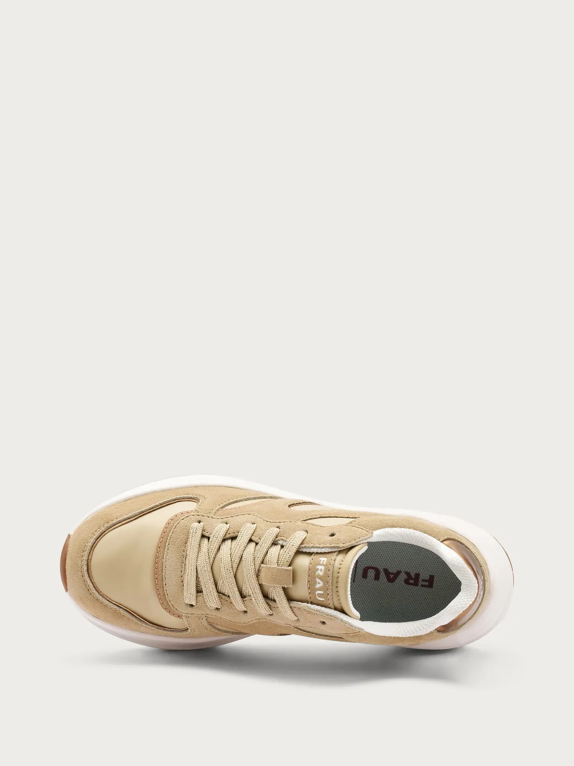 Frau Cross Hybrid sneakers zand suède dames