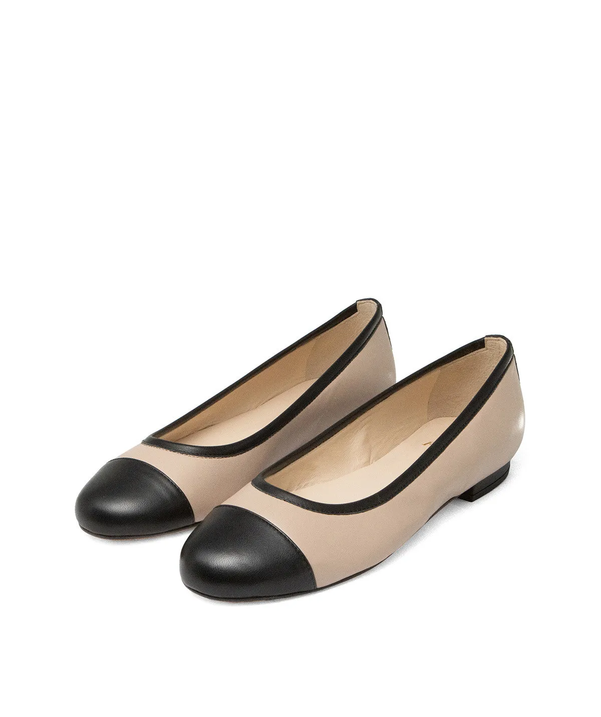 Finsbury Lucie leren ballerina's beige