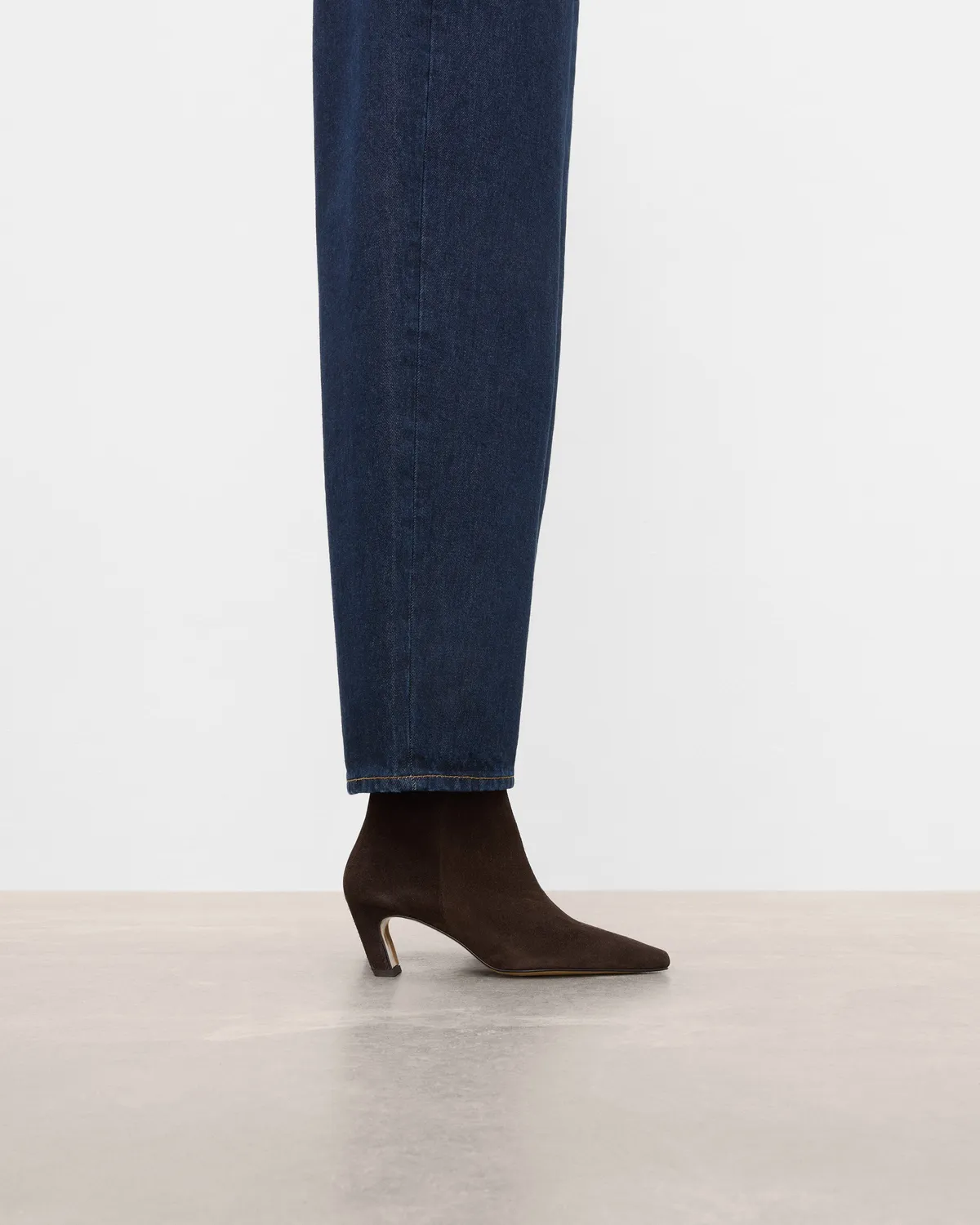 Flattered Xena Suede Chocolate laarzen bruin 5,5 cm hak