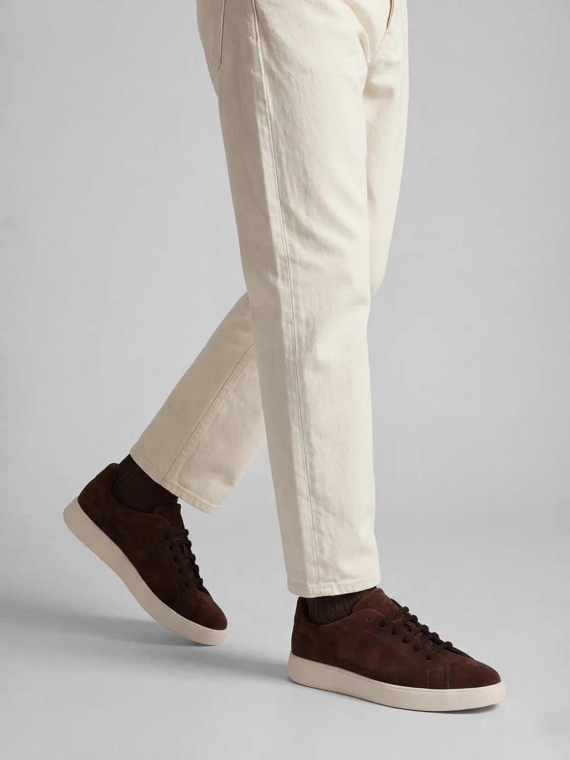 Frau Minimal bruine suède sneakers heren