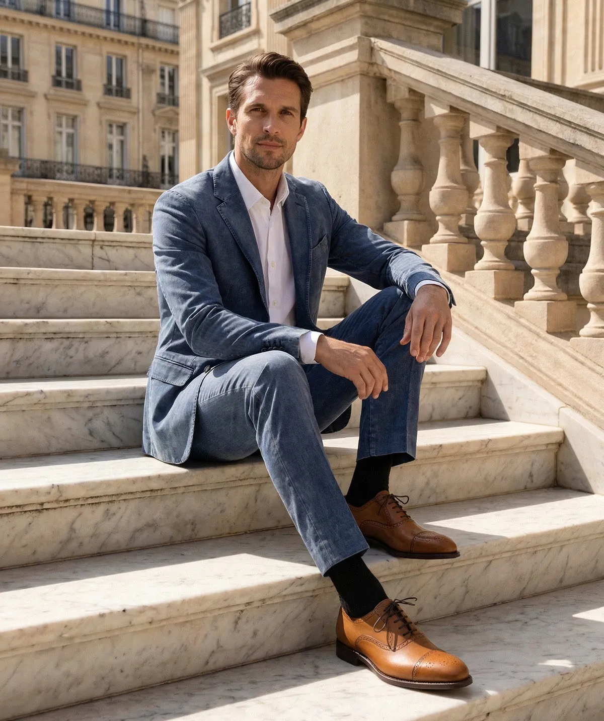 Finsbury Diplomat Gold oxfordschoen lichtbruin cap-toe