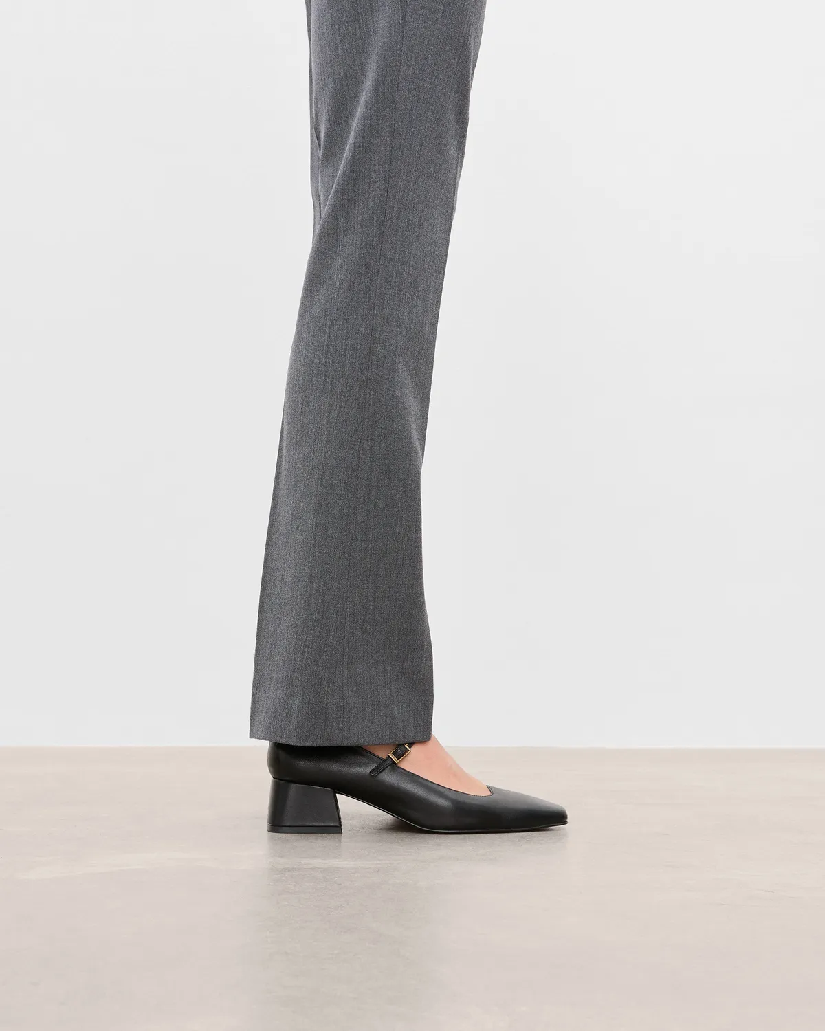 Flattered Evan Mary Jane pumps zwart leer met hak