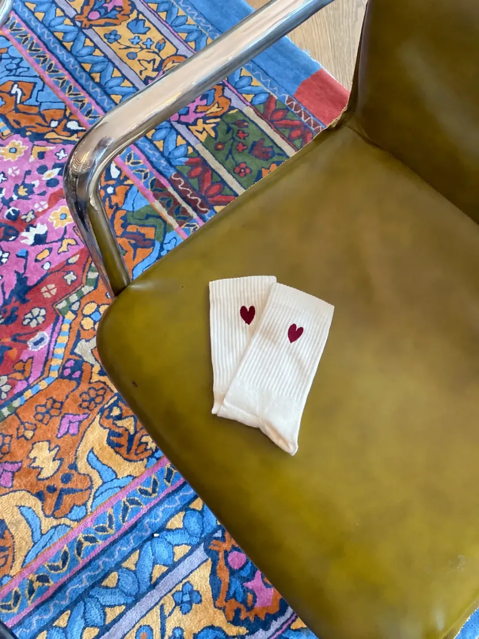 Jutelaune Burgundy Heart Sokken bordeaux bio-katoen