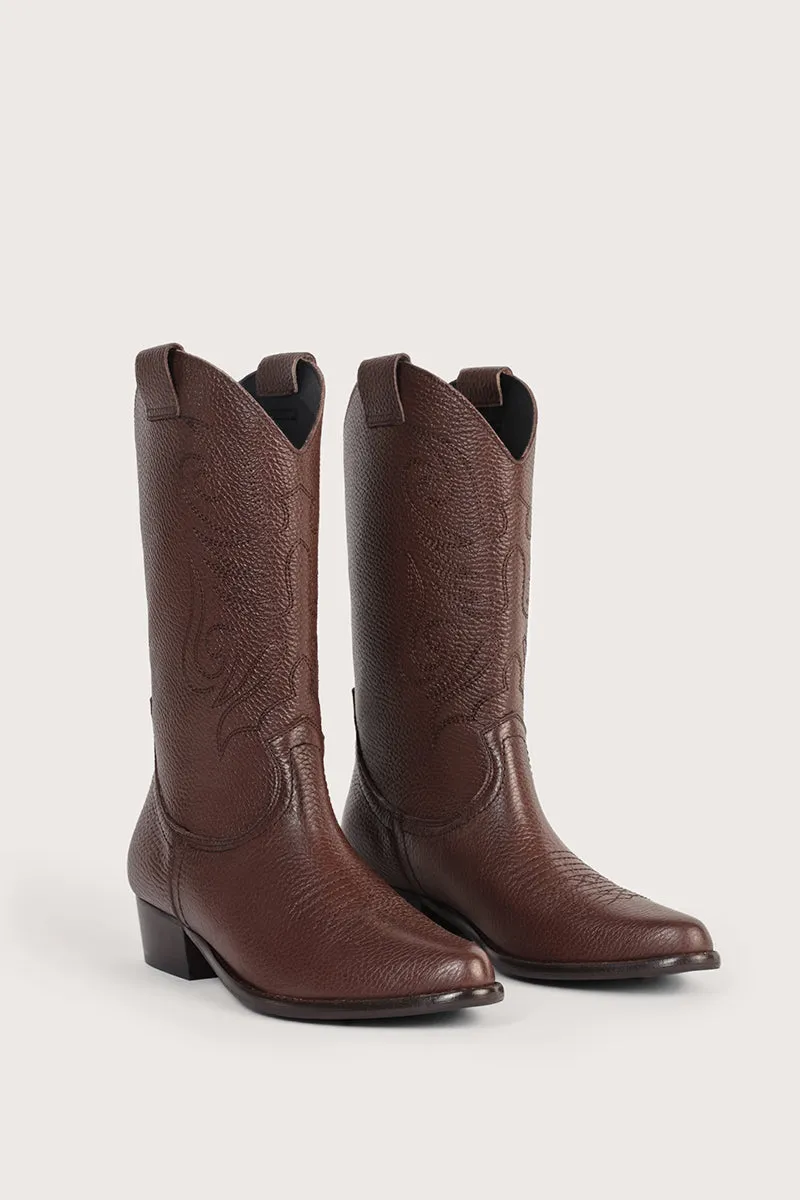 Bryan Stepwise Jandra cowboylaarzen bruin leer