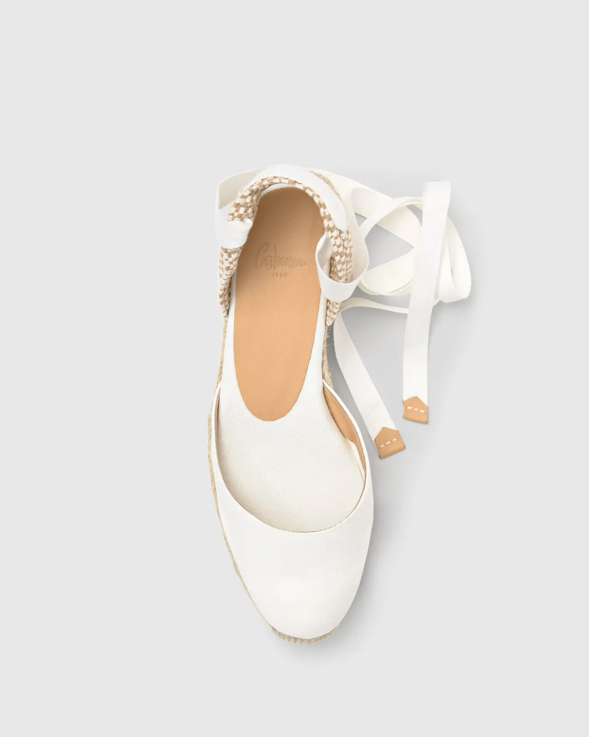 Castaner Carina 3 001 espadrilles wit canvas 5 cm