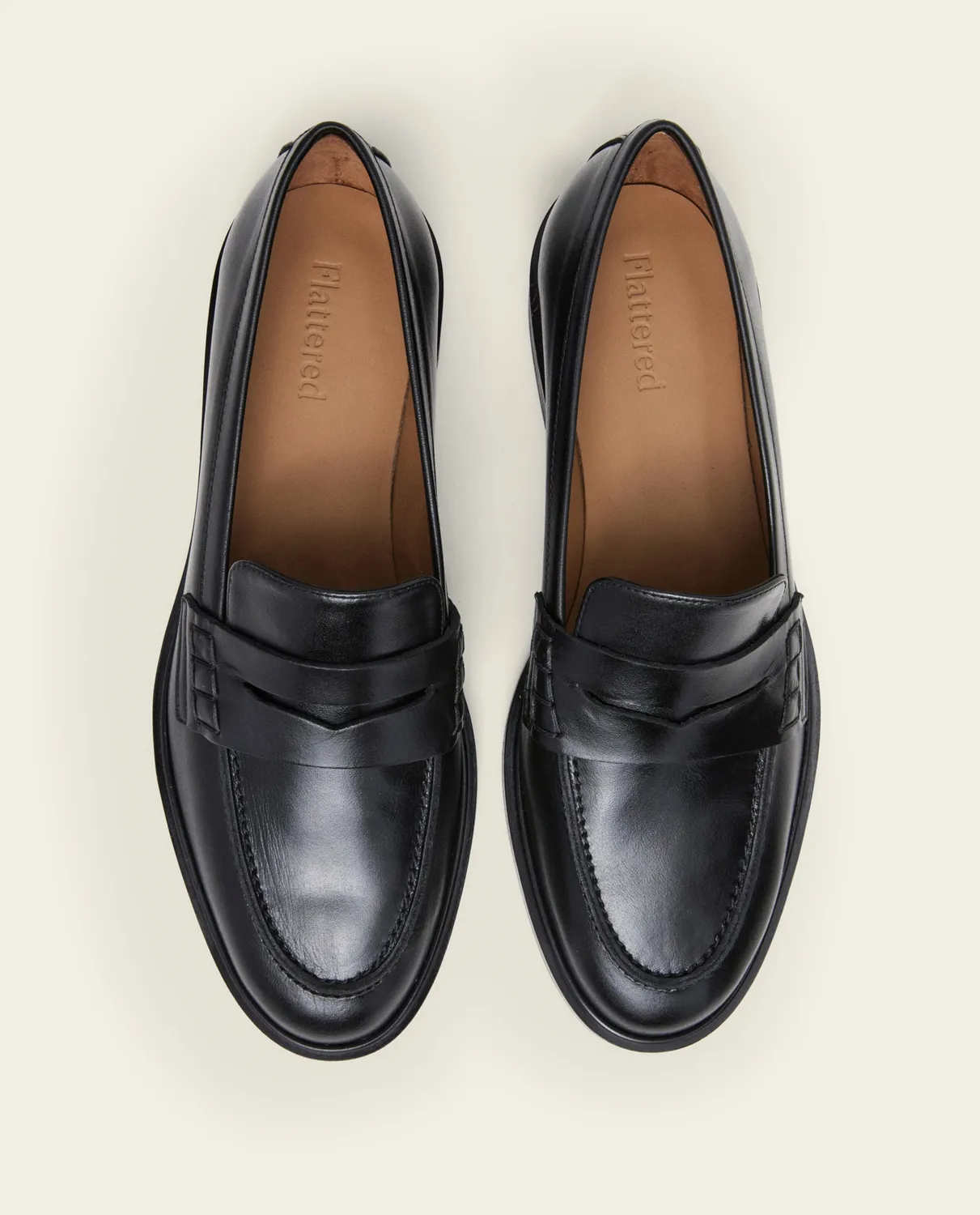 Flattered Sara loafer zwart leer klassiek