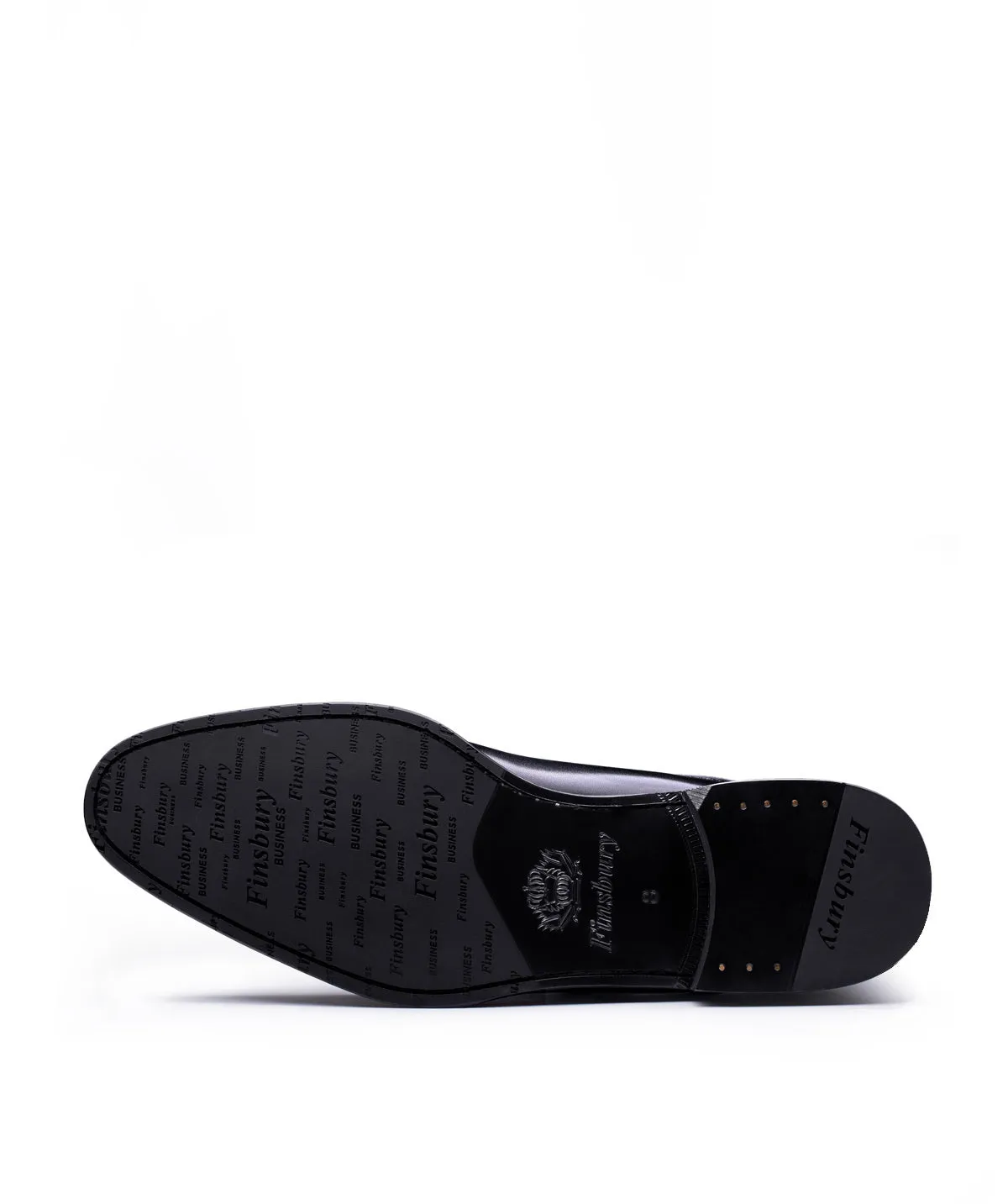 Finsbury Newark Black derby schoenen zwart rubber