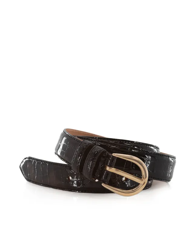 Finsbury Rome leren riem bruin croco 2,5 cm