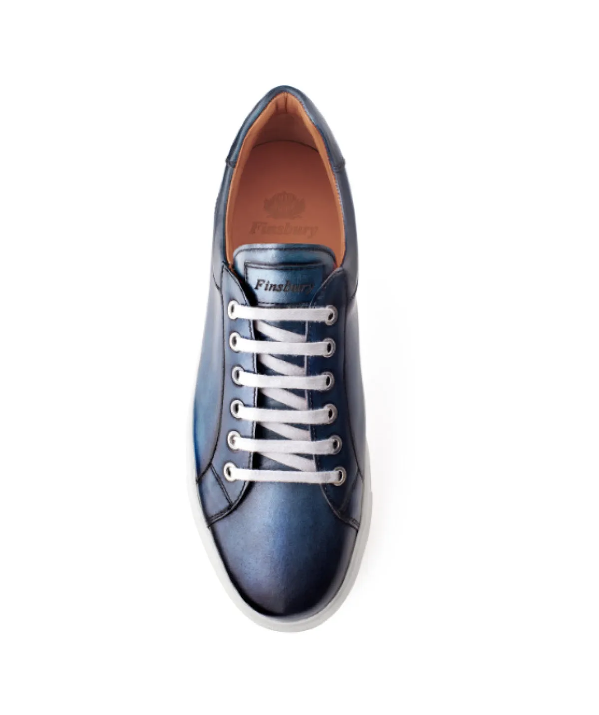 Finsbury Julian sneakers blauw patina 6 vetergaten
