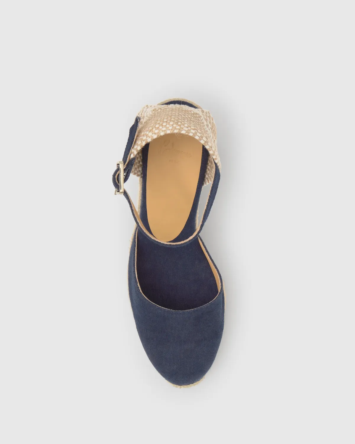 Castaner Carol 8ED 002 espadrilles blauw sleehak