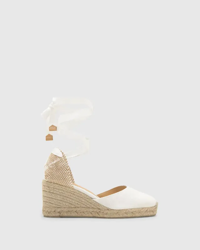 Castaner CARINA/6/001 espadrilles blanco katoen 7cm