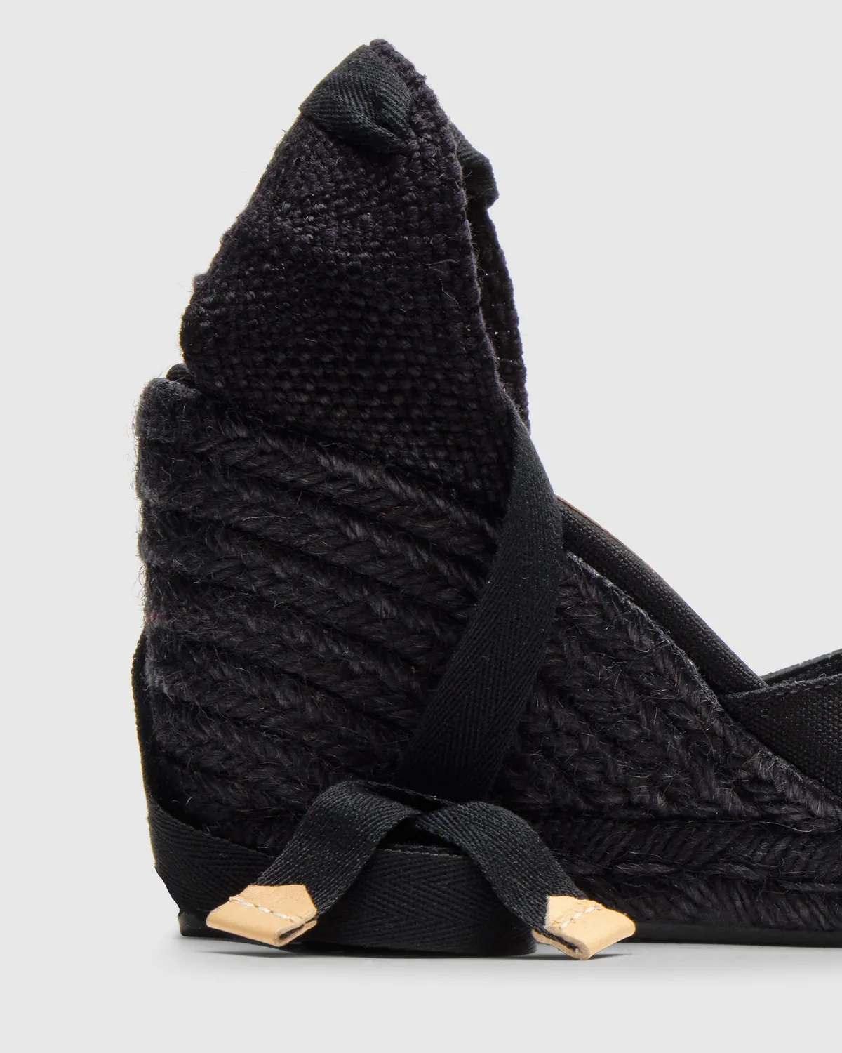 Castaner Carina C 8/001 espadrilles zwart sleehak 9 cm