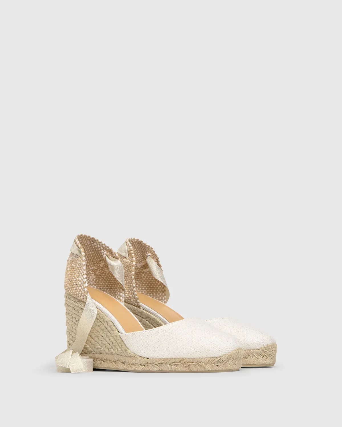 Castaner Carina 8/032 espadrilles wit-goud linnen