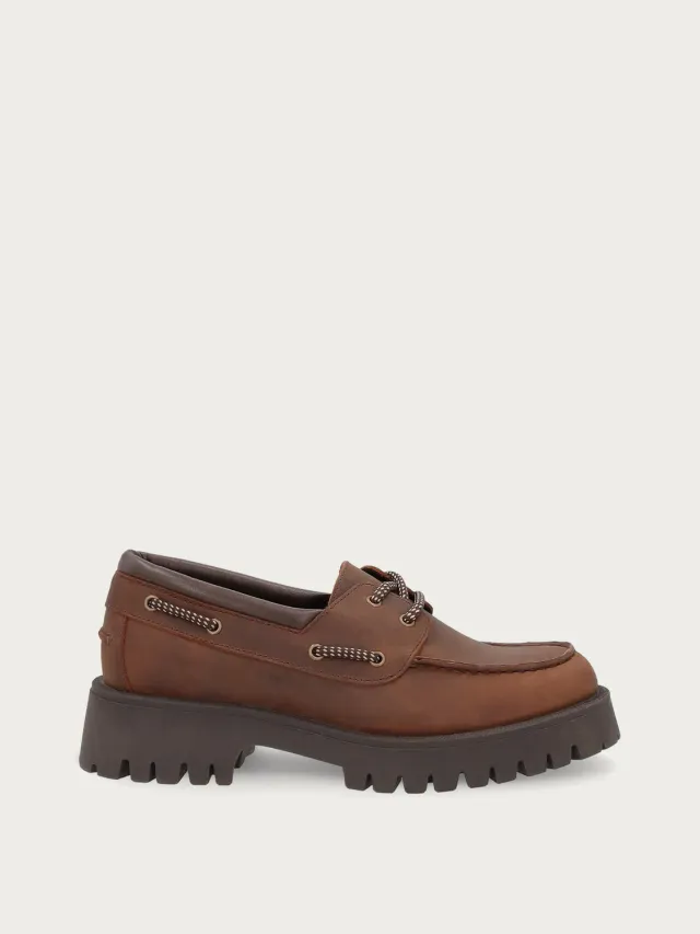 Frau FX bootschoenen bruin nubuck profielzool