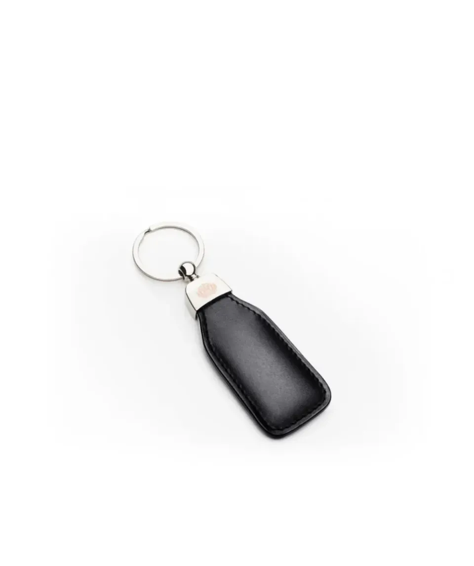 Finsbury sleutelhanger grijs gepatineerd leer