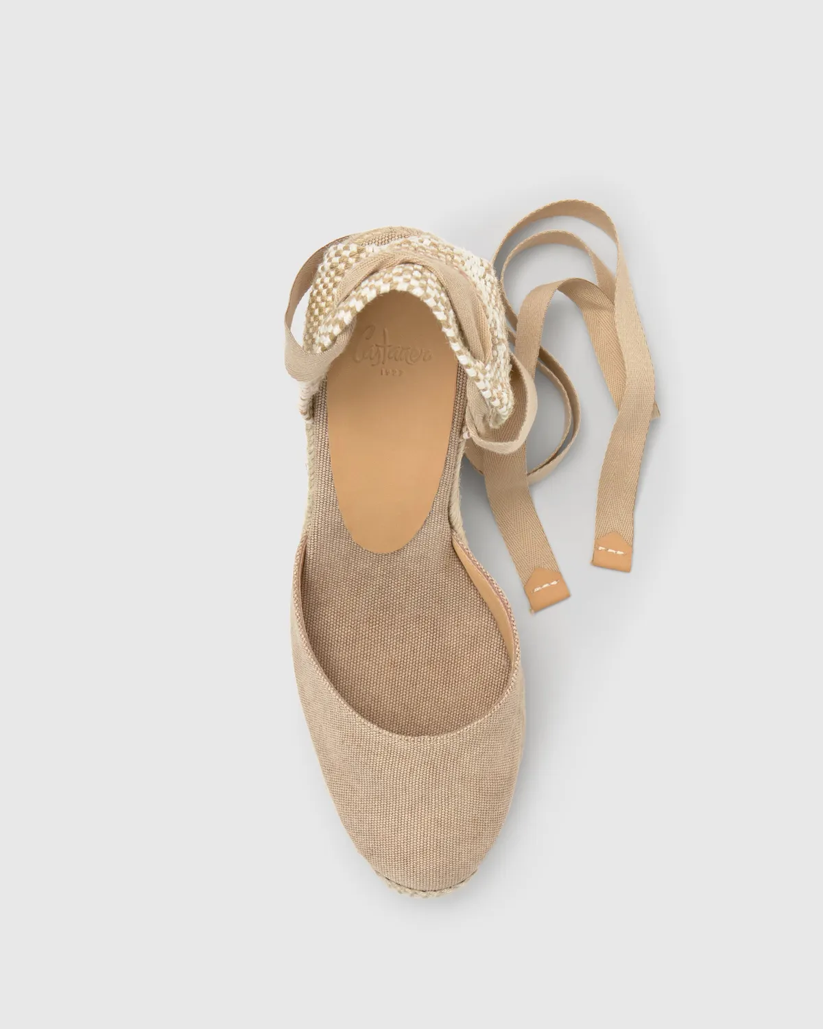 Castaner Carina 8 002 espadrilles zand canvas 9 cm