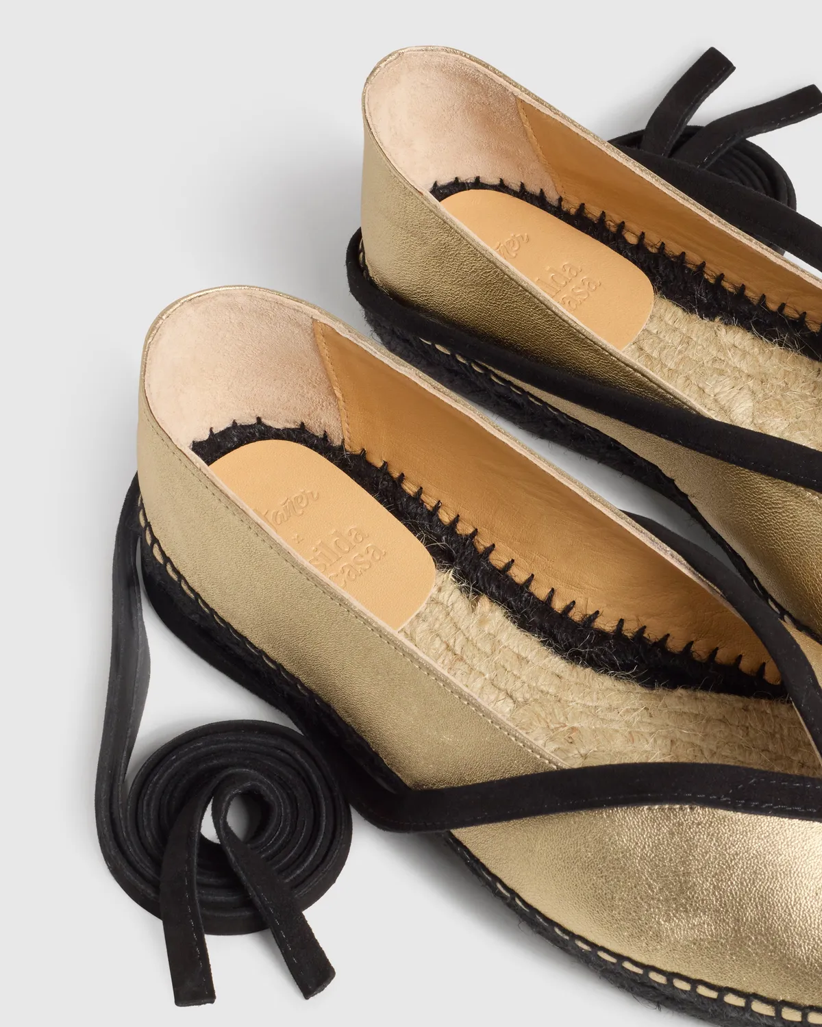Castaner Sancha CSC 118 ballerina zwart goud – plat