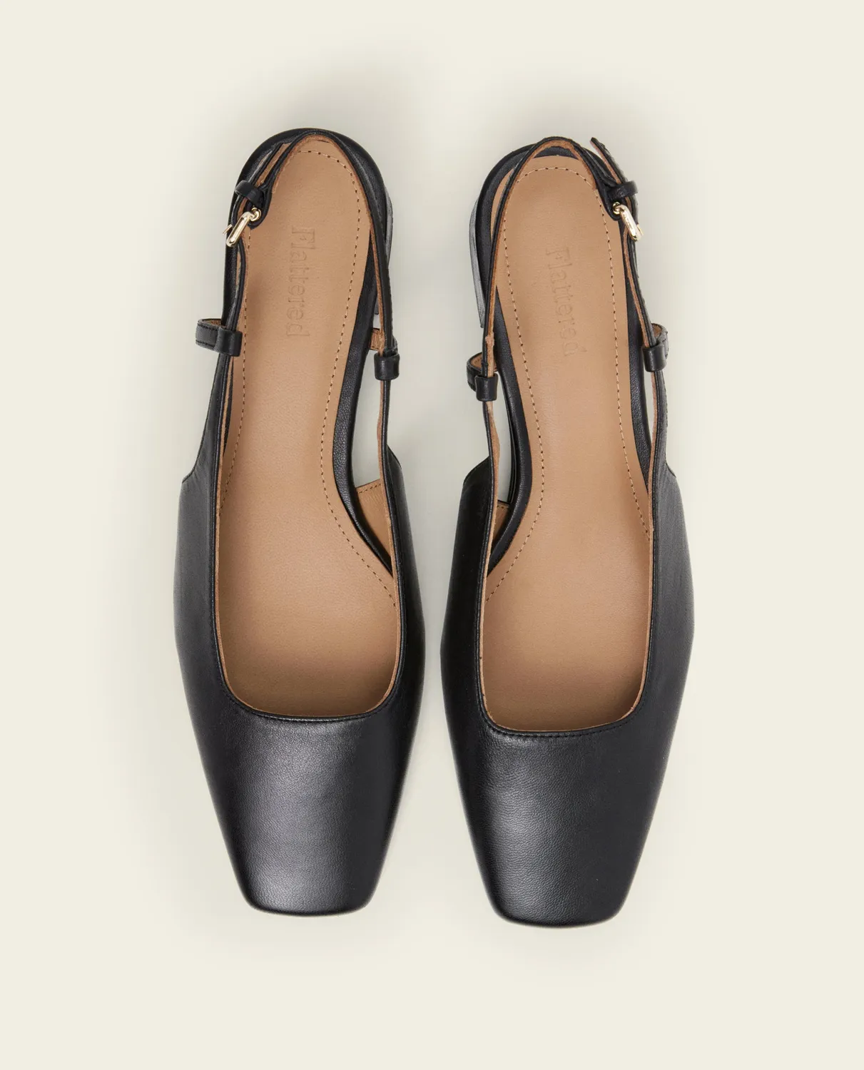 Flattered Elin Leather Black pumps zwart leer