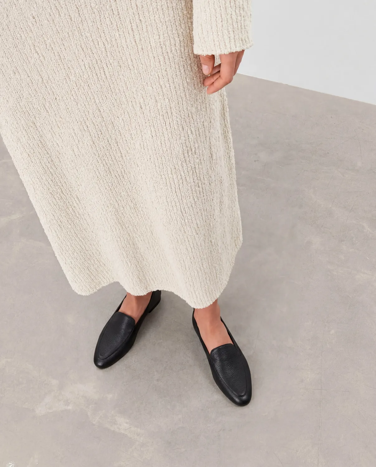 Flattered Cajsa loafers zwart nerfleer lage hak