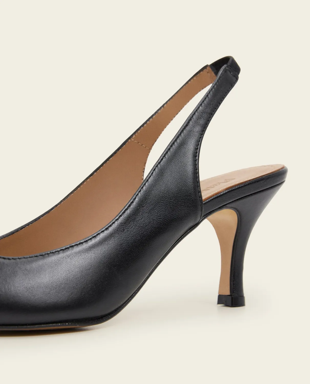 Flattered Franchesca pumps zwart leer slingback