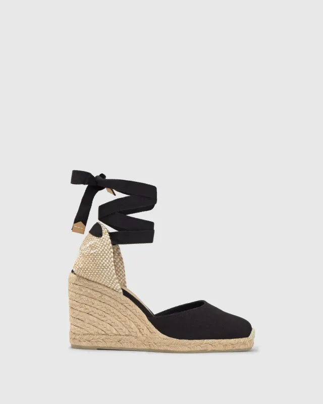 Castaner Carina 8 001 espadrilles zwart 9 cm