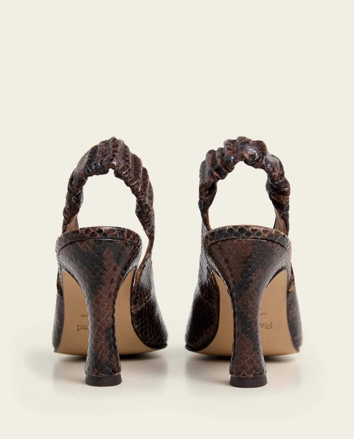 Flattered Lilian pumps chocolate slangenprint