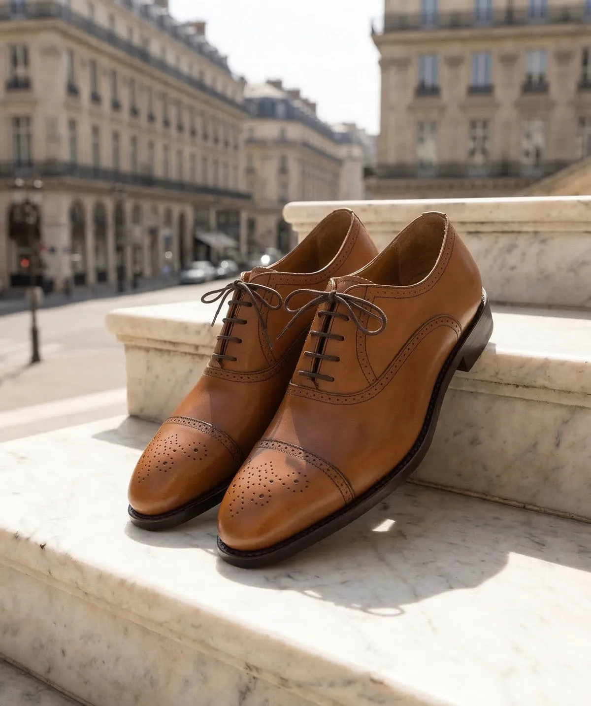 Finsbury Diplomat Gold oxfordschoen lichtbruin cap-toe