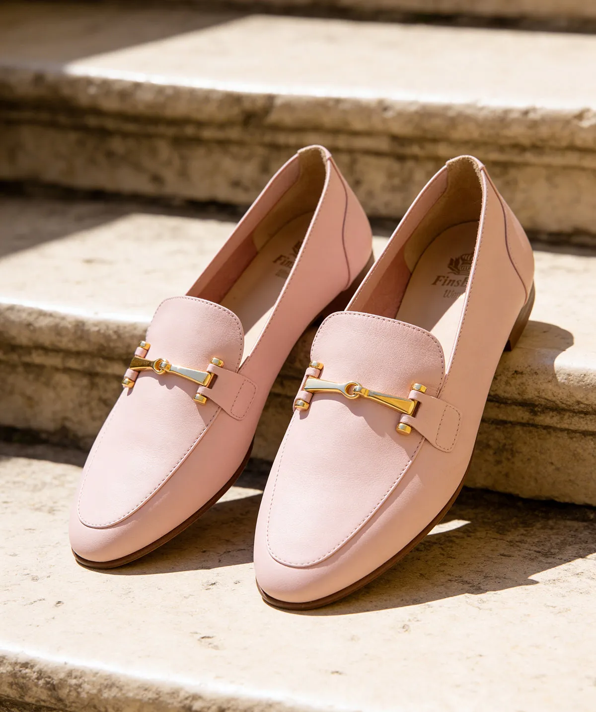 Finsbury Amélie loafers petal pink leer