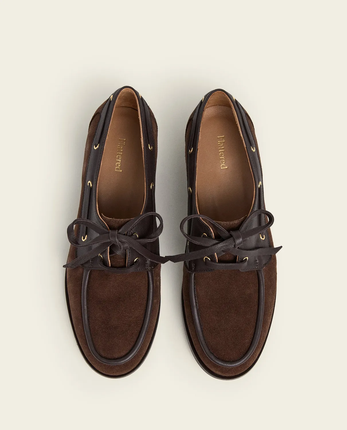 Flattered Mary loafer chocolate suède bootschoen
