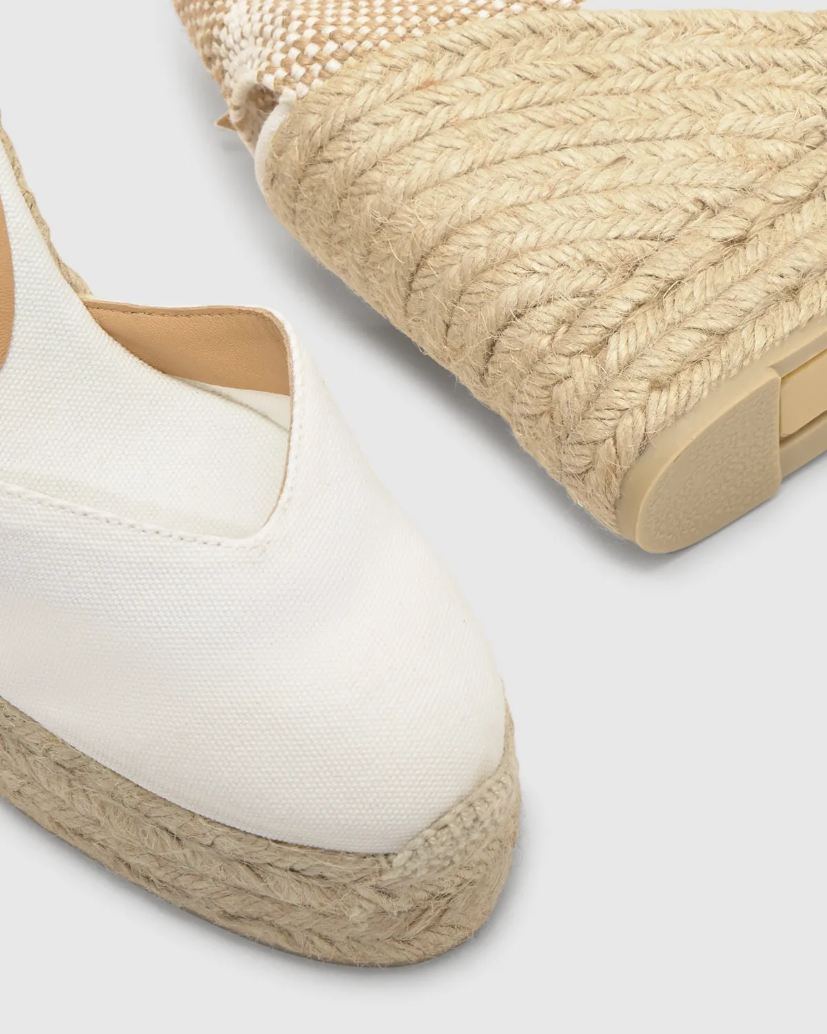 Castaner Chiarita/8ED/001 espadrilles wit vetersluiting