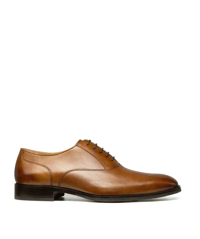 Finsbury Jersey oxfords bruin patina rubber zool