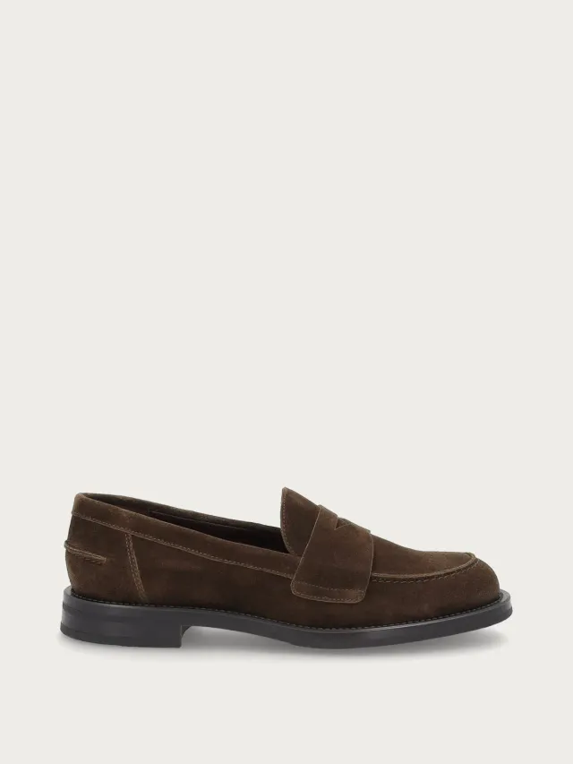 Frau Verona classic loafers suède bruin dames