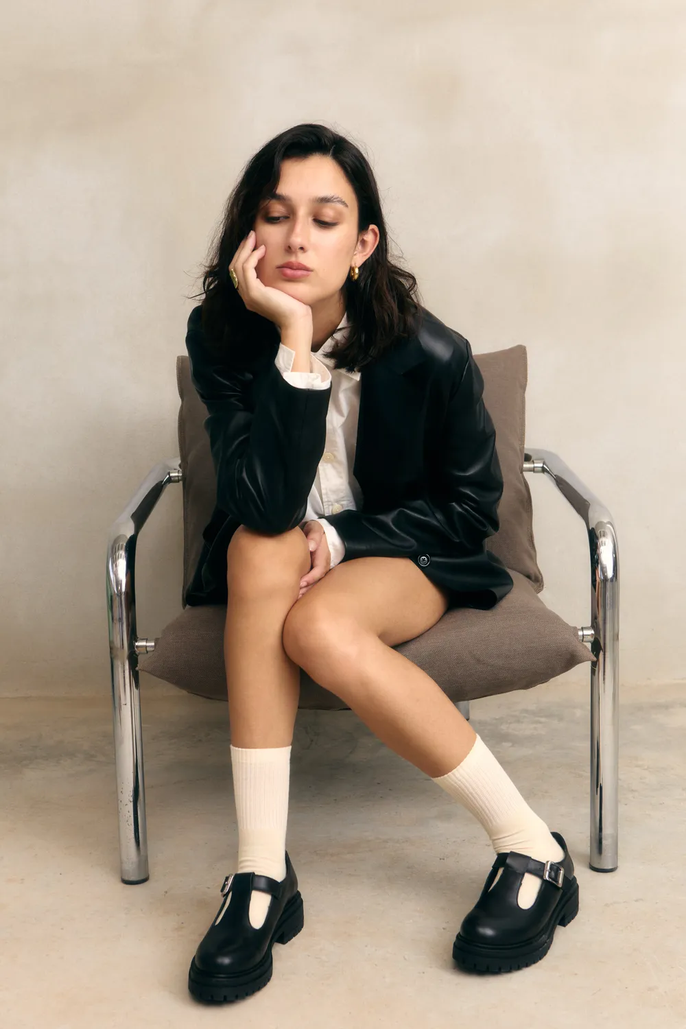 Jutelaune Emma Black loafers zwart nappa leer