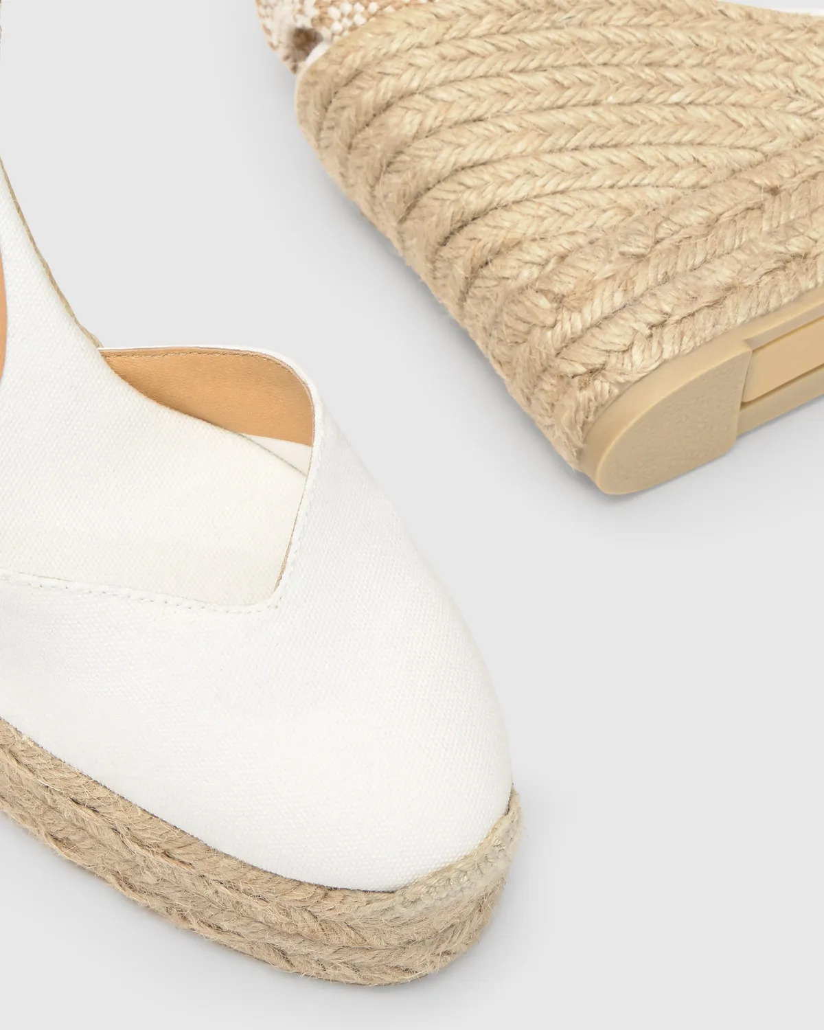 Castaner Chiara 8ED 001 espadrille sleehak wit 11 cm
