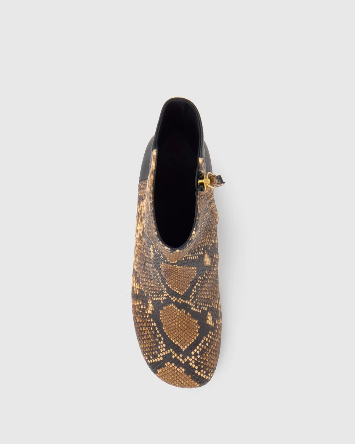 Castaner Astrid/283 enkellaarsjes zwart/beige leer 4cm