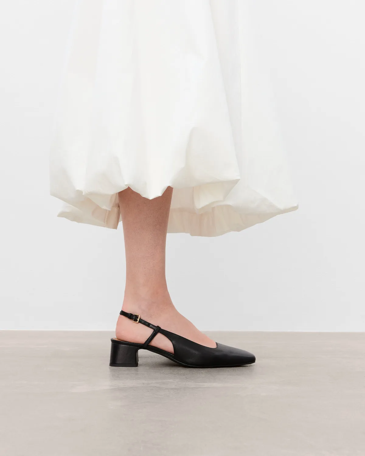 Flattered Elin Leather Black pumps zwart leer